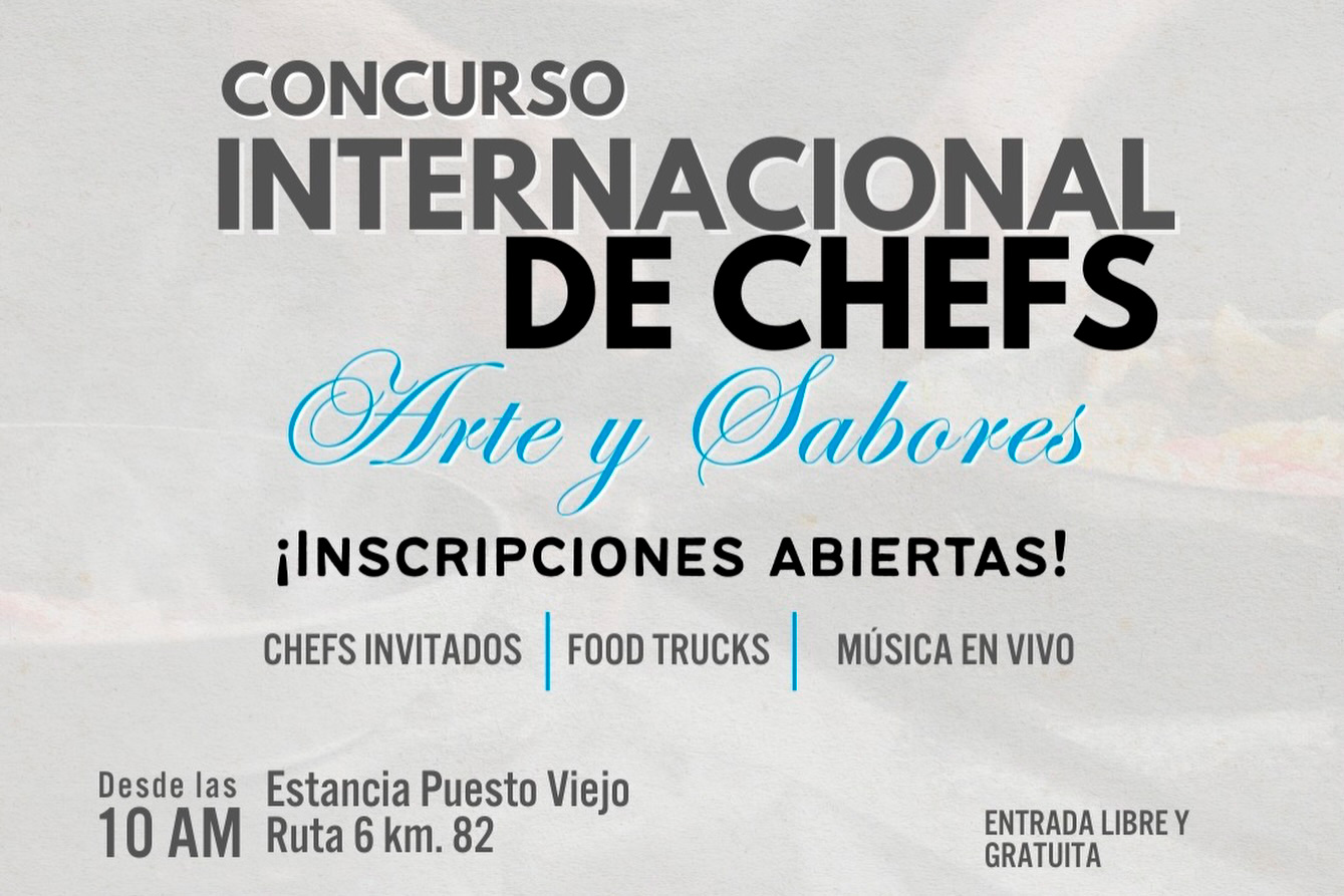 Cañuelas será sede de la primera edición del Concurso Internacional de Chefs "Arte y Sabores"